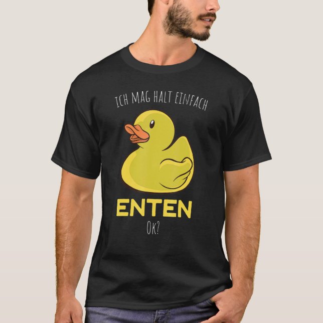 T-shirt Ich Mag Halt Einfach Duten Canard Bain Bain en cao (Devant)