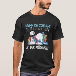T-shirt Ich Schlaffe Unicorn Schlaf, Drôle, Pajama
