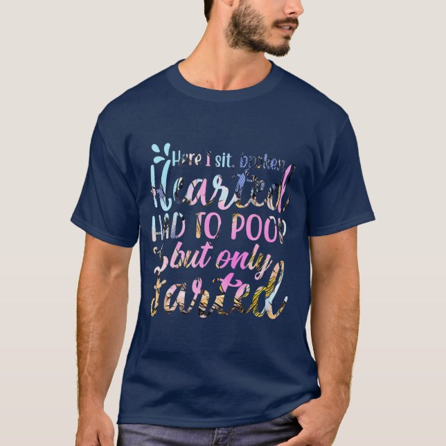 T-shirt Ici, je suis un coeur brisé (Devant)