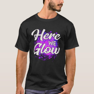 T-shirt Ici nous Glow 80s 90s Color Splatter Retro Party