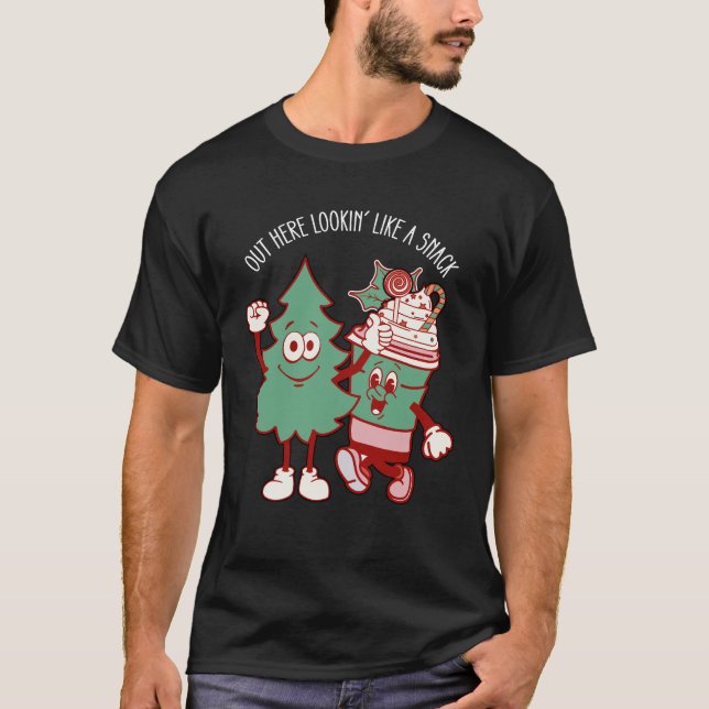 T-shirt Ici, On Dirait Un Snack Gâteau De Noël (Devant)