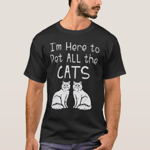T-shirt Ici Pour Animer Tous Les Chats Kitten Hommes Femme