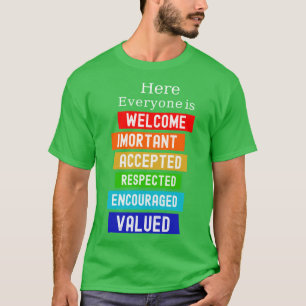 T-shirt Ici tout le monde est le bienvenu Important Idaho 