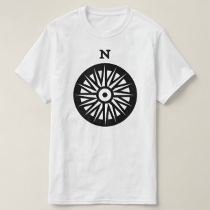 T-shirt icône de compas