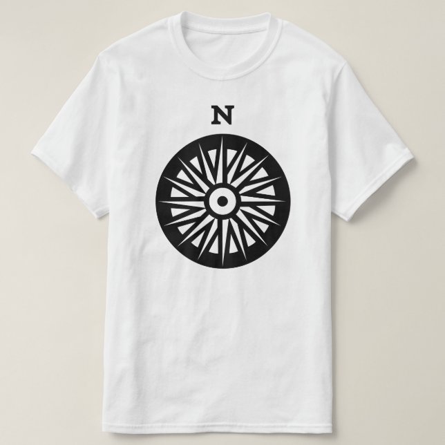 T-shirt icône de compas (Design devant)