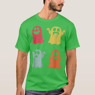 T-shirt Icône de fantôme vintage Halloween Drôle de fantôm
