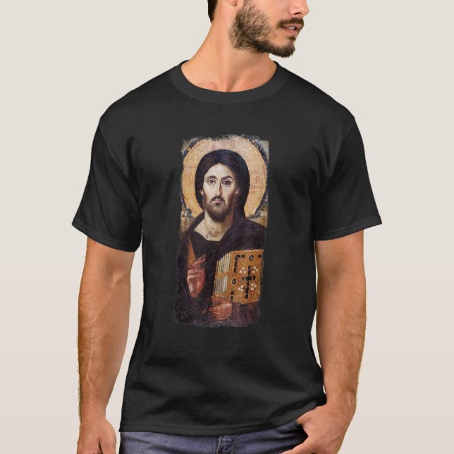 T-shirt Icône de Jésus Christ Pantocrateur Mont Sinaï (Devant)