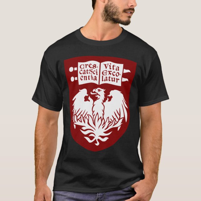 T-shirt Icône De L'Université De Chicago (Devant)
