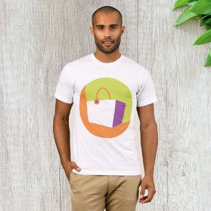 T-shirt Icône de sac de shopping moderne Minimaliste de ve