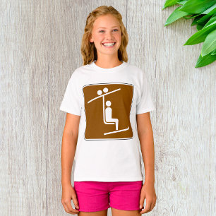 T-shirt Icône de symbole de remontée mécanique Rustique Sp