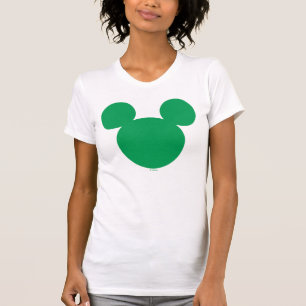 T-shirt Icône de tête de la souris Mickey verte   Saint Pa