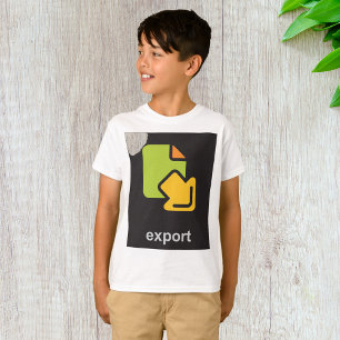 T-shirt Icône d'exportation de technologie Fichier de donn