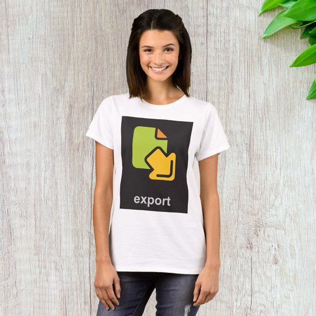 T-shirt Icône d'exportation Tech Fichier de données numéri (Créateur téléchargé)