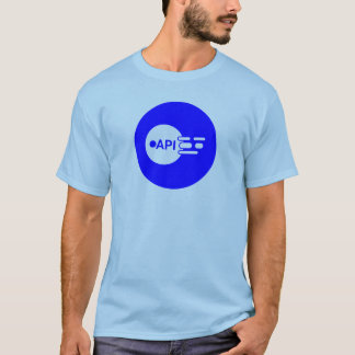 T-shirt Icône d'intégration d'API circulaire bleue
