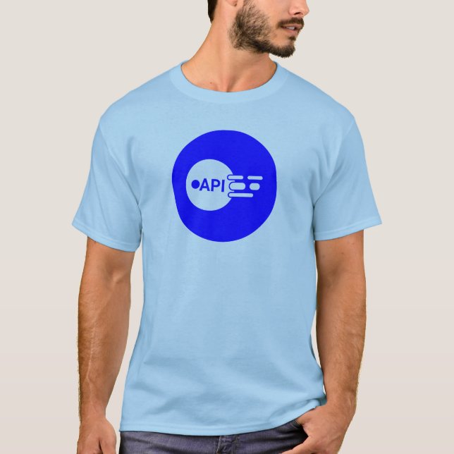 T-shirt Icône d'intégration d'API circulaire bleue (Devant)