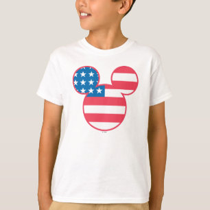 T-shirt Icône du drapeau américain Mickey Mouse patriotiqu