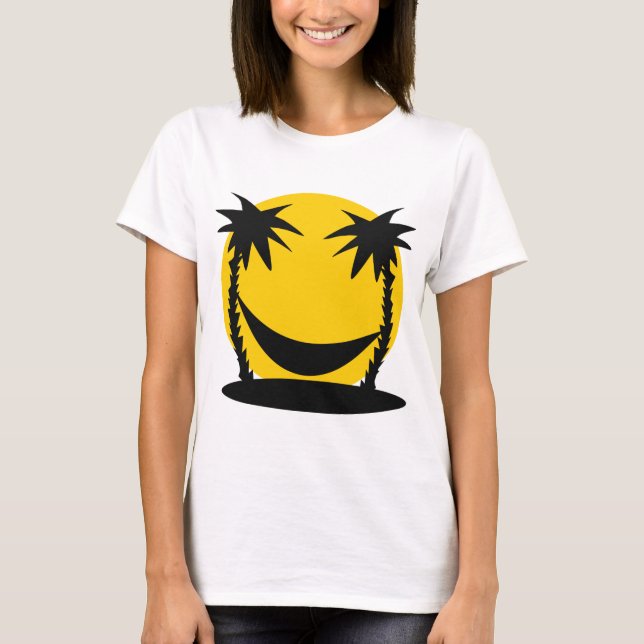 T-shirt icône du hamac de vacances (Devant)
