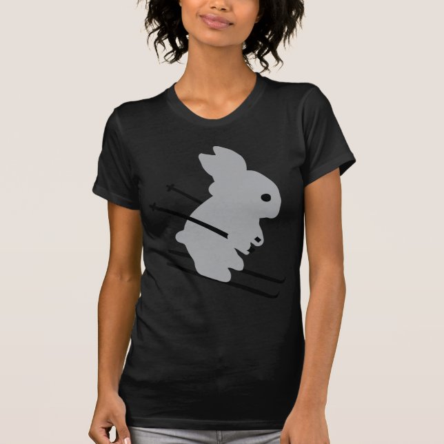 T-shirt icône du lapin de ski (Devant)