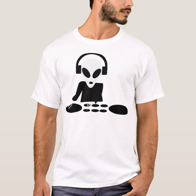 T-shirt icône en forme de tableau de tournage noir alien (Devant)