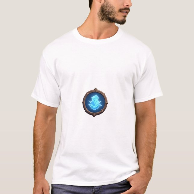 T-shirt Icône Feuille bleue mystique (Devant)