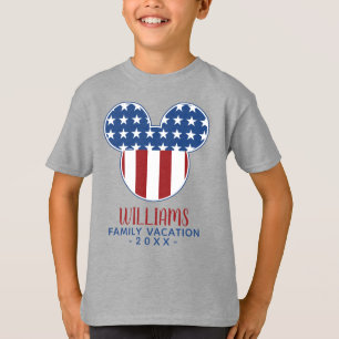 T-shirt Icône Mickey  4 juillet Vacances familiales