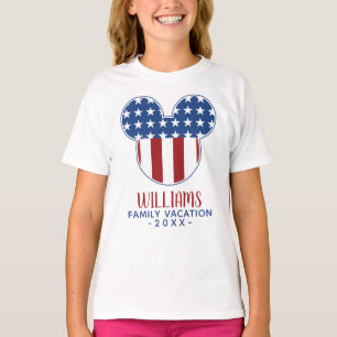T-shirt Icône Mickey  4 juillet Vacances familiales