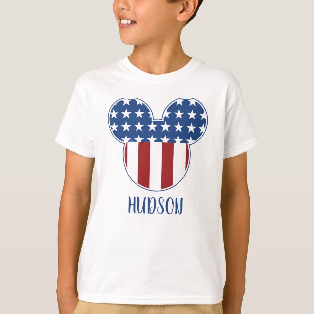 T-shirt Icône Mickey | Jour de l'indépendance personnalisé (Devant)