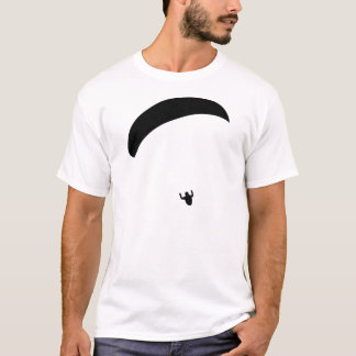 T-shirt icône noire en parapente