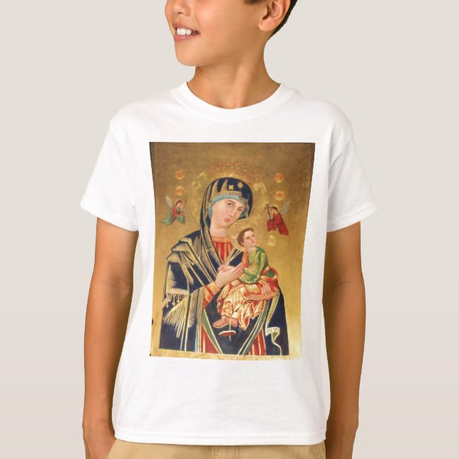 T-shirt Icône orthodoxe russe - Vierge Marie et bébé Jésus (Devant)