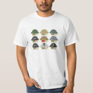 T-shirt Icônes britanniques de casque de MkII Brodie