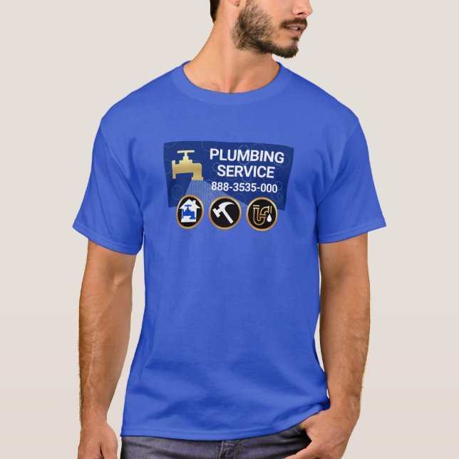 T-shirt Icônes de plomberie à tube or (Devant)