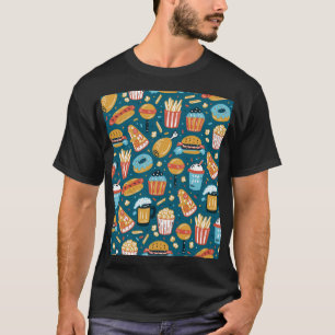 T-shirt Icônes de restauration rapide : Doodles Vintages