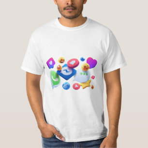 T-shirt icônes des médias sociaux