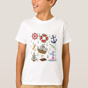 T-shirt Icônes Océaniques amusantes pour les enfants - Mer
