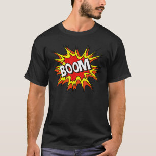 T-shirt iconique de bande dessinée BOOM drôle