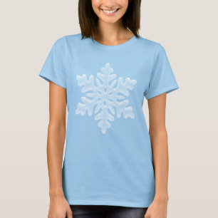T-shirt Icy White Frozen Snowflake Élégant Joyeux Noël