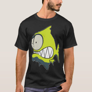 T-shirt id53-7 Piranha Jaune, Poisson, Poisson Mignon, Poi
