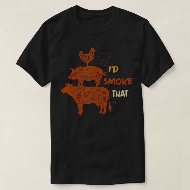 T-shirt Id Fumer ce barbecue 1 (Design devant)