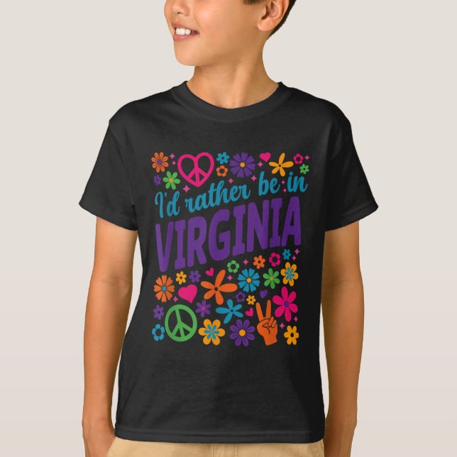 T-shirt I'd Rather Be In Virginia  (Devant)