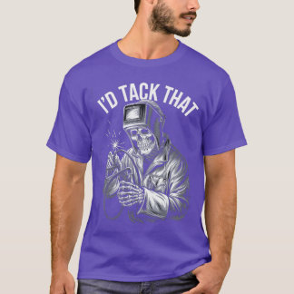 T-shirt Idackhat Funny Skeleton Welder Halloween Welding P