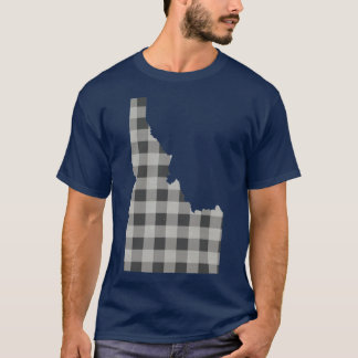 T-shirt Idaho à carreaux gris