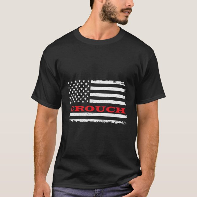 T-shirt Idaho American Flag Crouch Usa Patriotique Souveni (Devant)