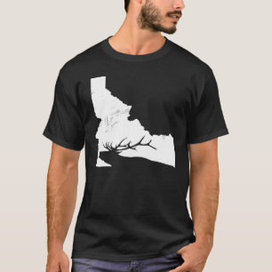 T-shirt Idaho Chasse Aux Elcs Imprimer Sur Le Dos