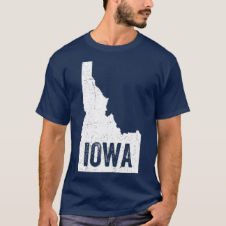T-shirt Idaho Iowa Géographie amusante Mélange