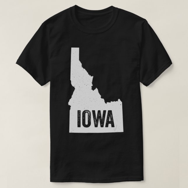 T-shirt Idaho Iowa Idawa Où Êtes-Vous De Géographe Drôle (Design devant)