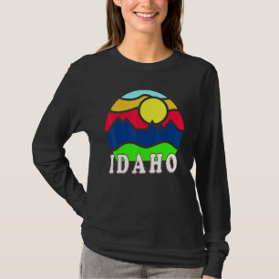 T-shirt Idaho Retro Mountain Sunset Extérieur Vanlife Expl