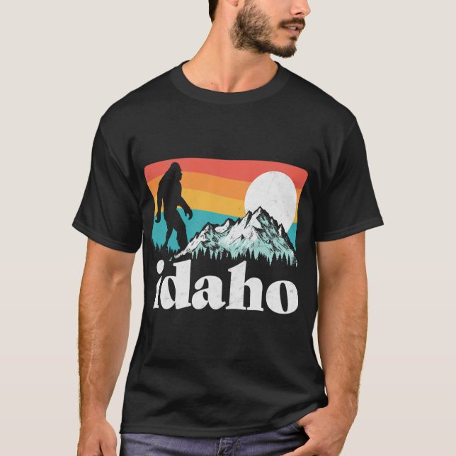T-shirt Idaho Retro Mountains (Devant)