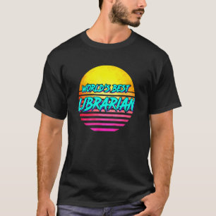 T-shirt Idée bibliothécaire Mondes Meilleur bibliothécaire