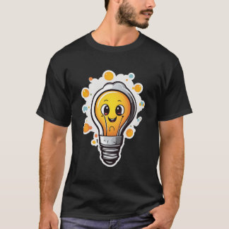 T-shirt Idée brillante : Amusante illustration de l'ampoul