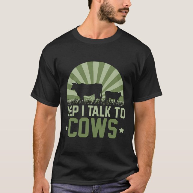 T-shirt Idée cadeau Amoureux des animaux de ferme Vache ré (Devant)